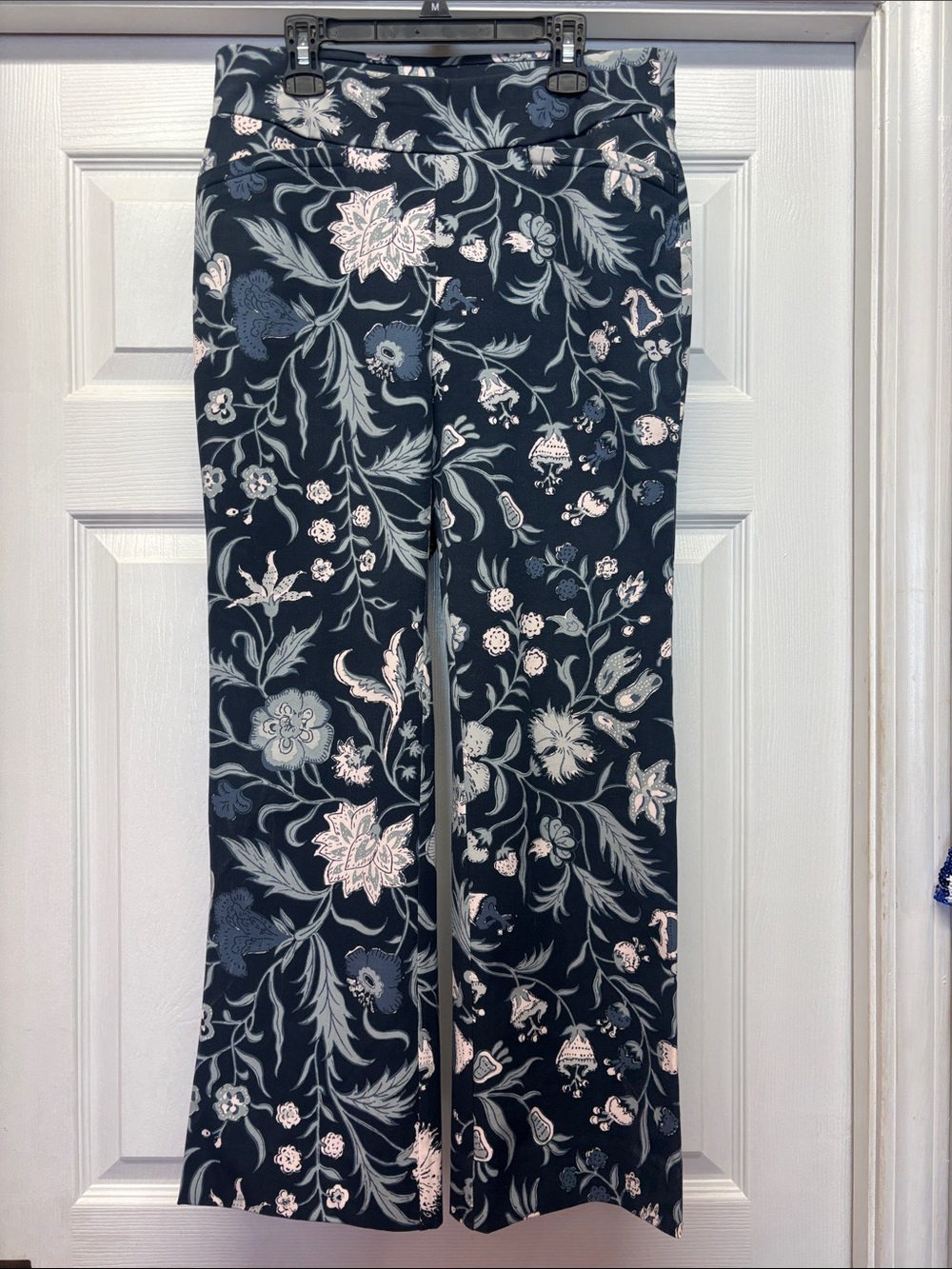 Spartina Maren Kick Flare Pants Hamilton Floral Block Navy Medium